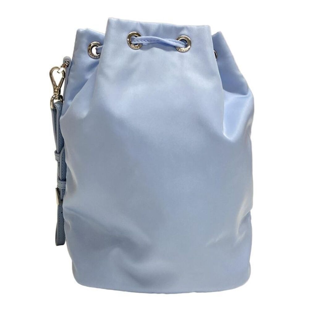 Prada Pouch - Light Blue Drawstring Shape Leather - image 2